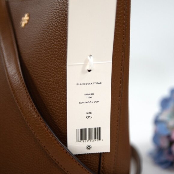 Tory Burch Cortado Pebbled Leather Blake Bucket Crossbody Shoulder Bag NWT - Picture 2 of 9